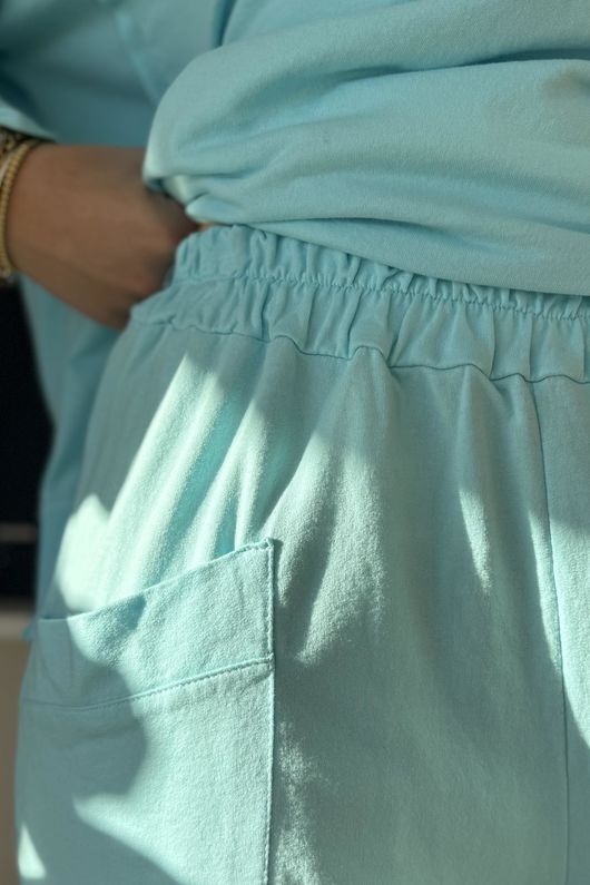 Lagen Shelby Sweatshirt Barrel Pant Aqua - 